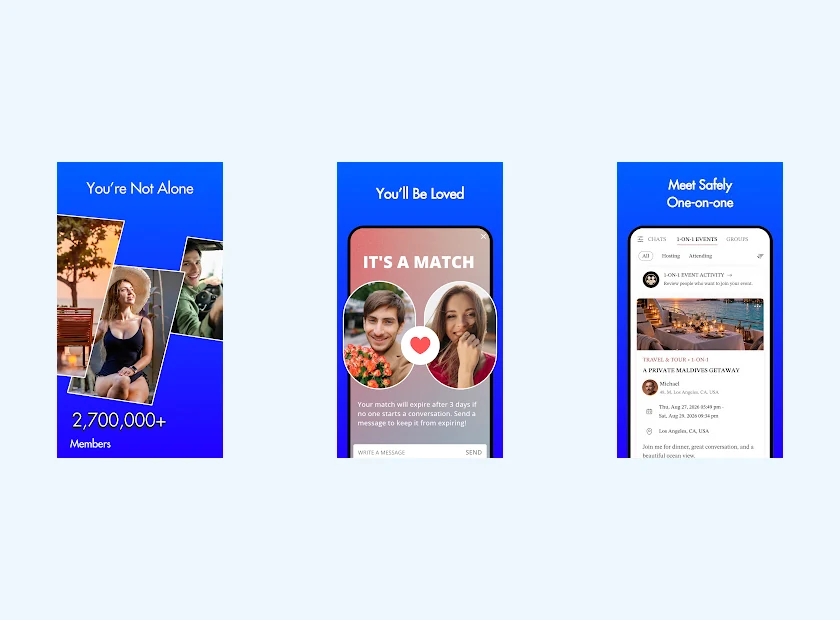 Présentation de PositiveSingles Android sur Google Play — PositiveSingles sur Android : créez de nouvelles affinités